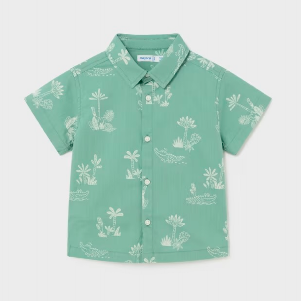 Baby Hawaiian Shirt in Alligator Print