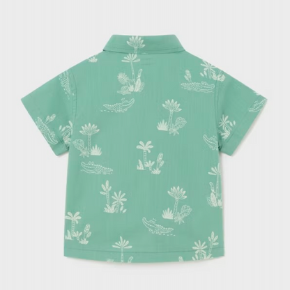 Baby Hawaiian Shirt in Alligator Print