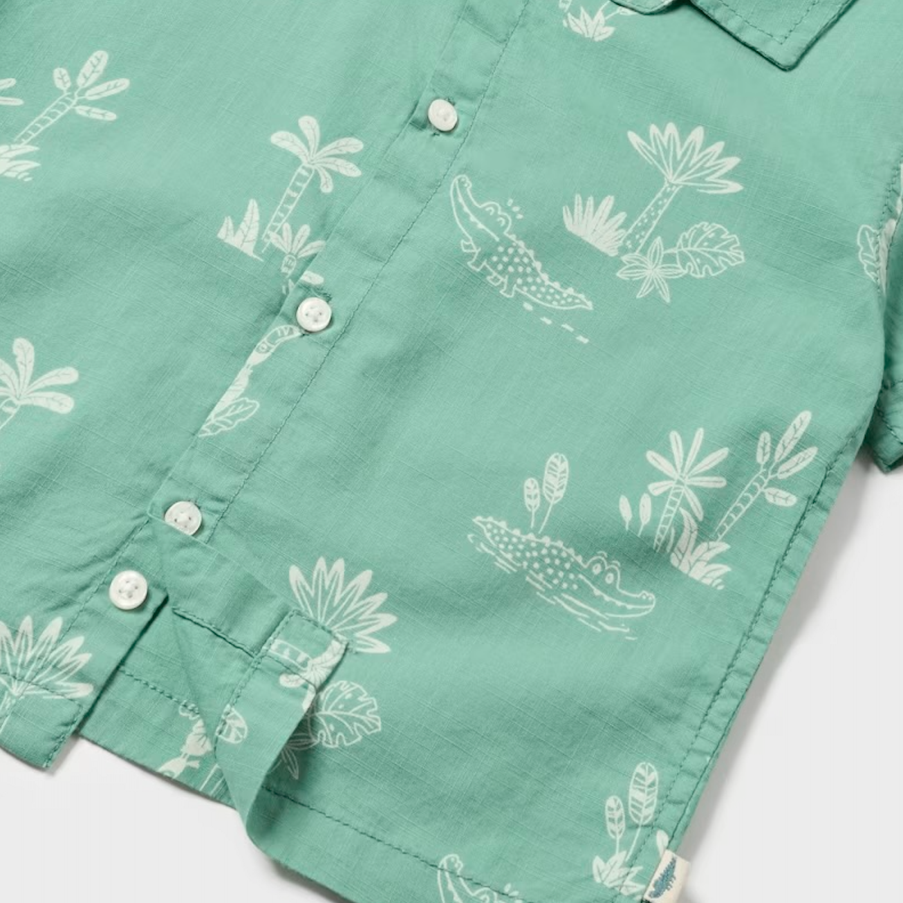 Baby Hawaiian Shirt in Alligator Print