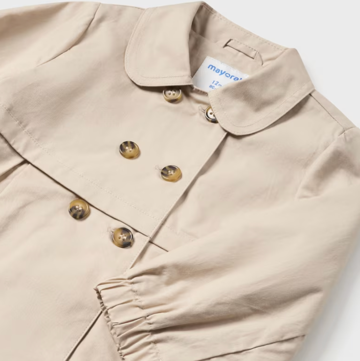 Baby Pleated Trench Coat