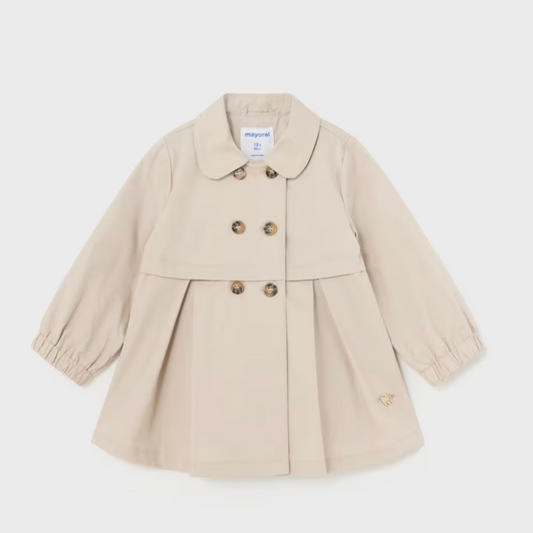 Baby Pleated Trench Coat