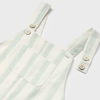Baby Linen Striped Overall