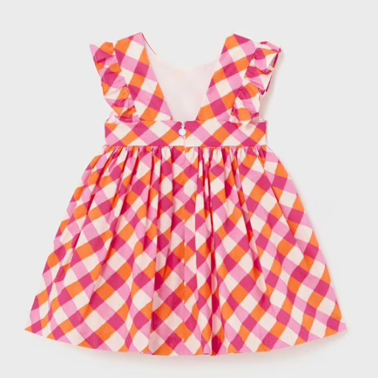 Baby Party Plaid Dress with Bow