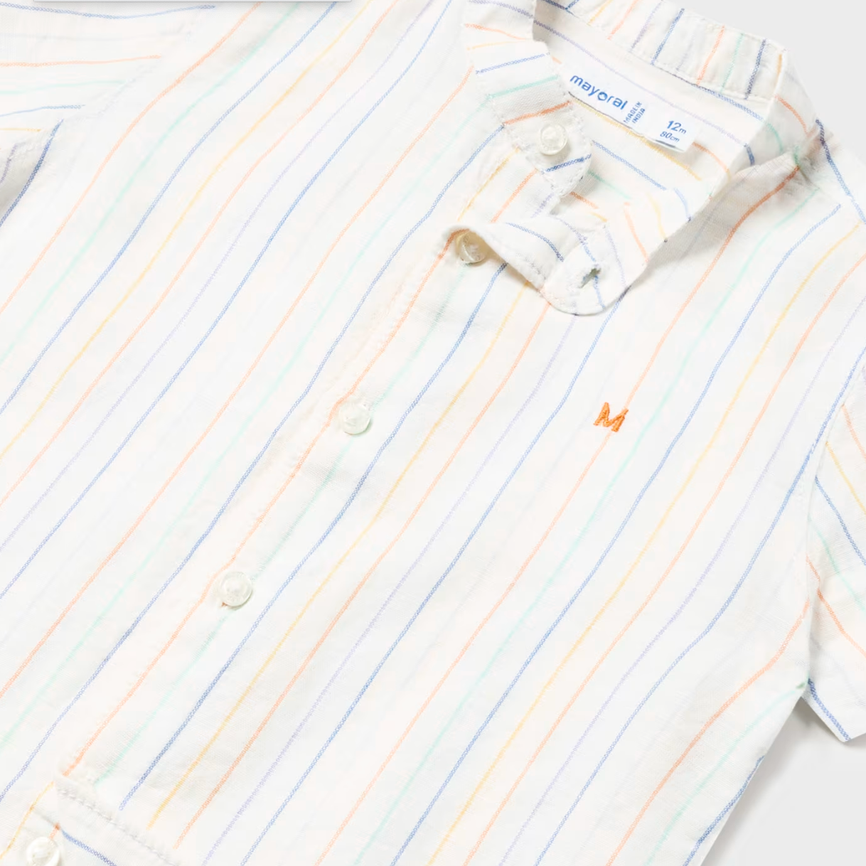 Striped Linen Baby Shirt