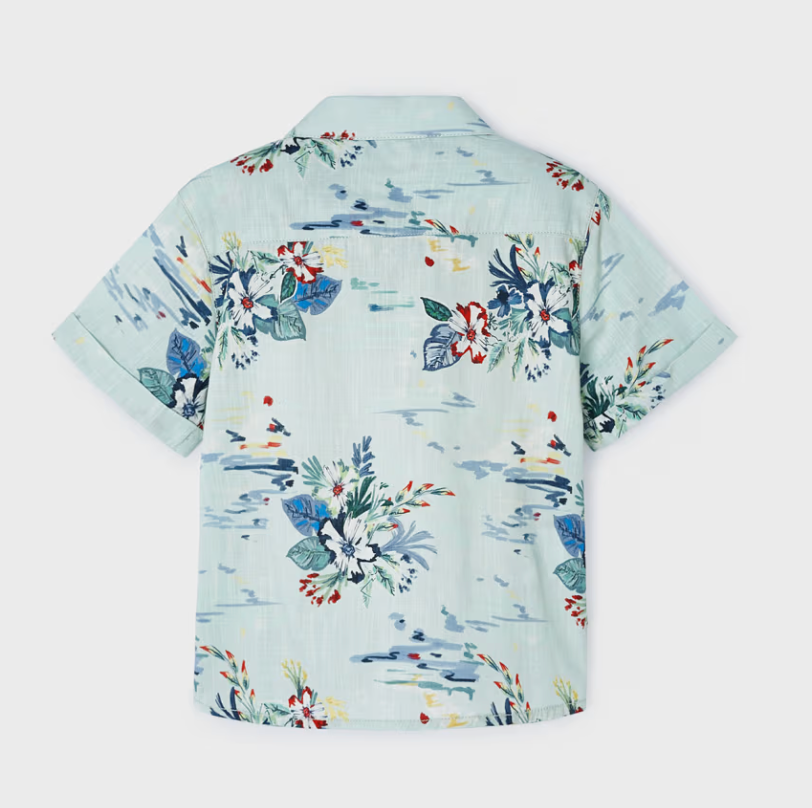 Hawaiian Print Children's Dress Shirt