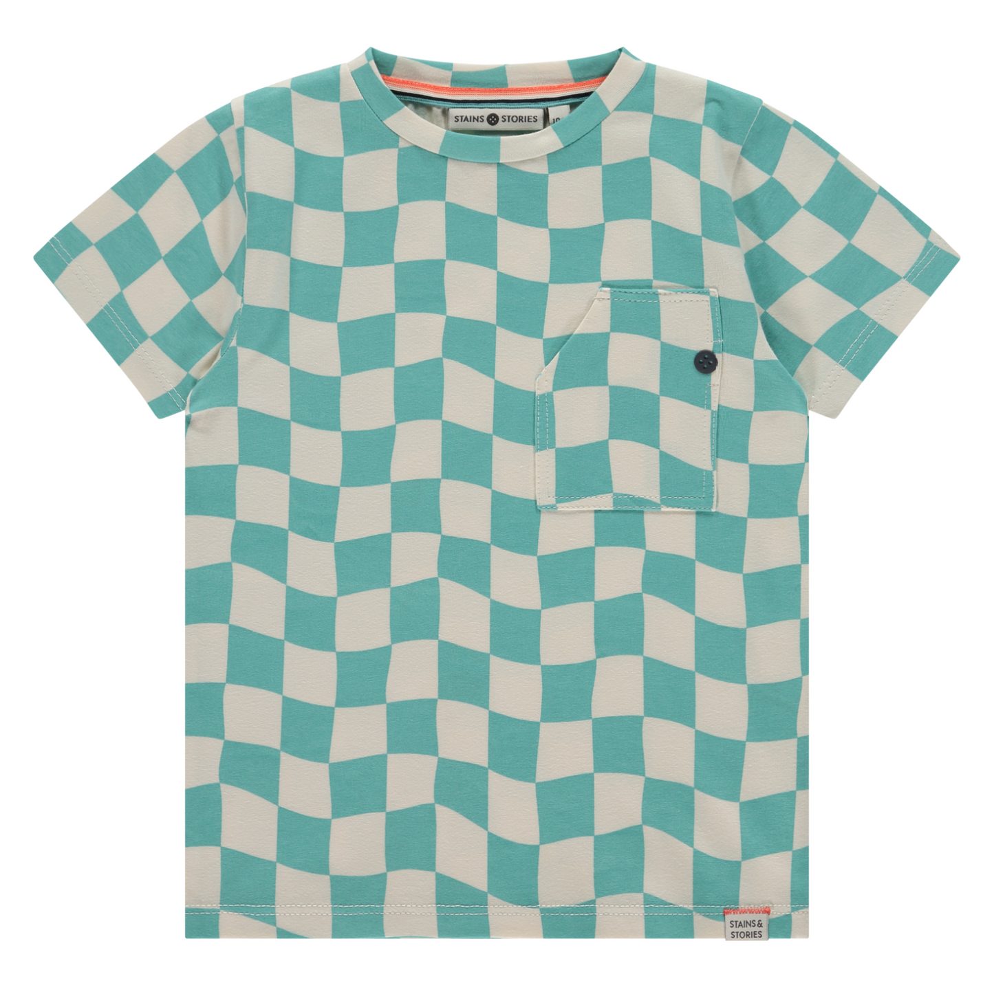 Groovy Checkered T-shirt with Pocket