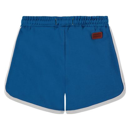 Vintage Style Blue Athletic Shorts