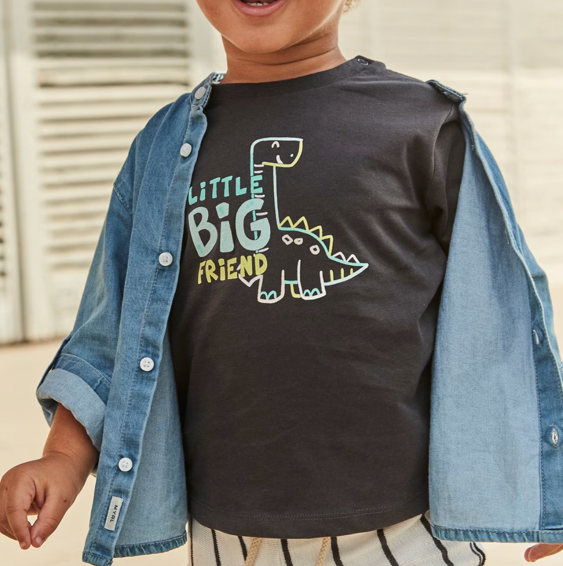 Charcoal Dino Baby T-Shirt
