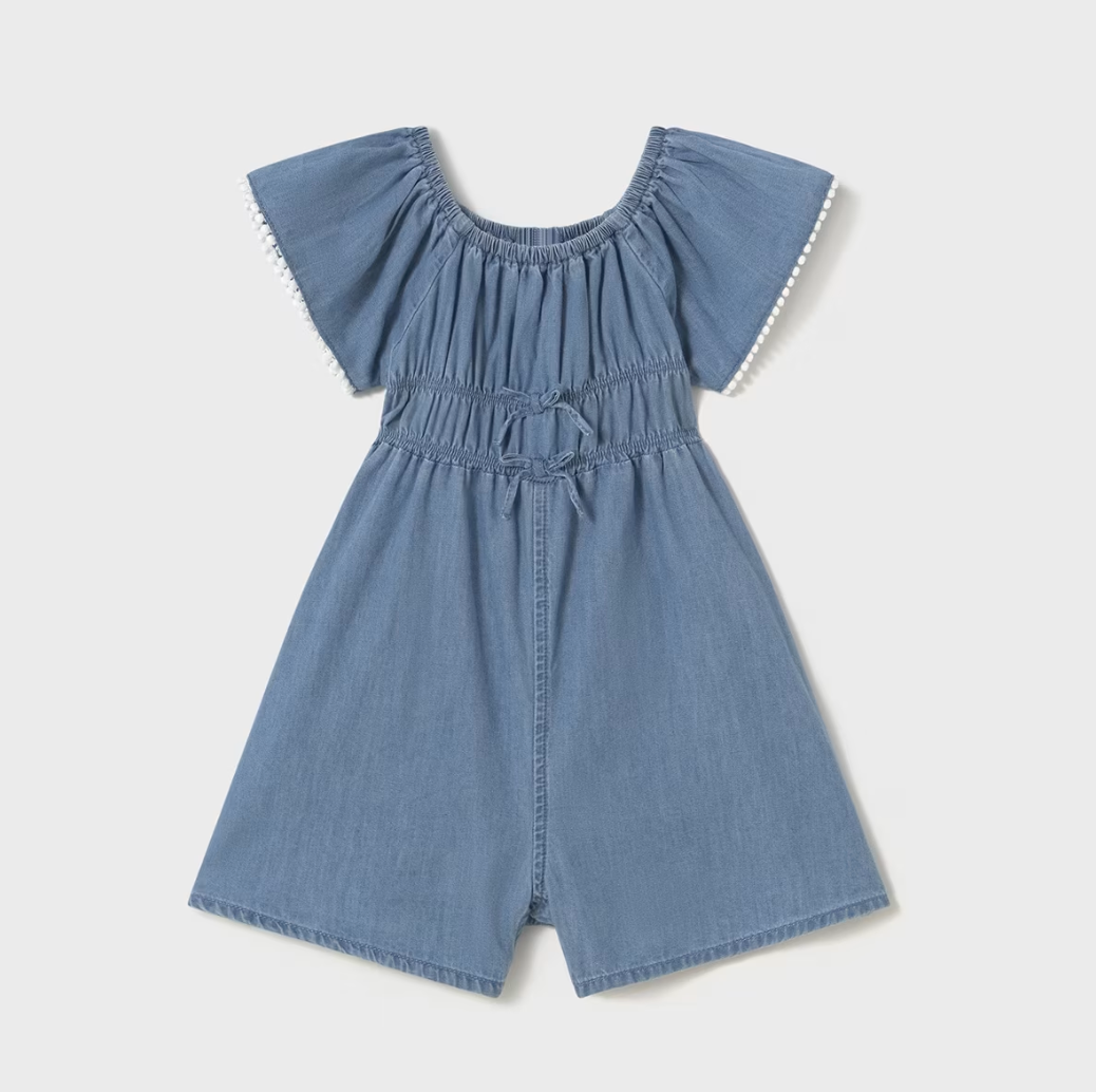 Chambray Baby Romper
