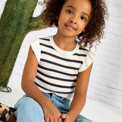 Ribbed Knit Top - Stripe