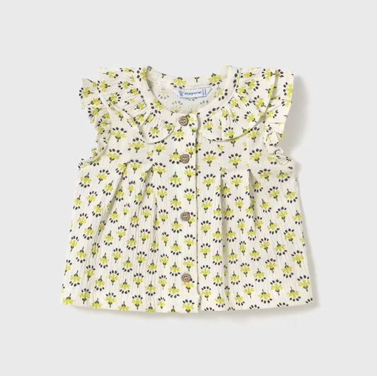 Pistachio Printed Floral Top