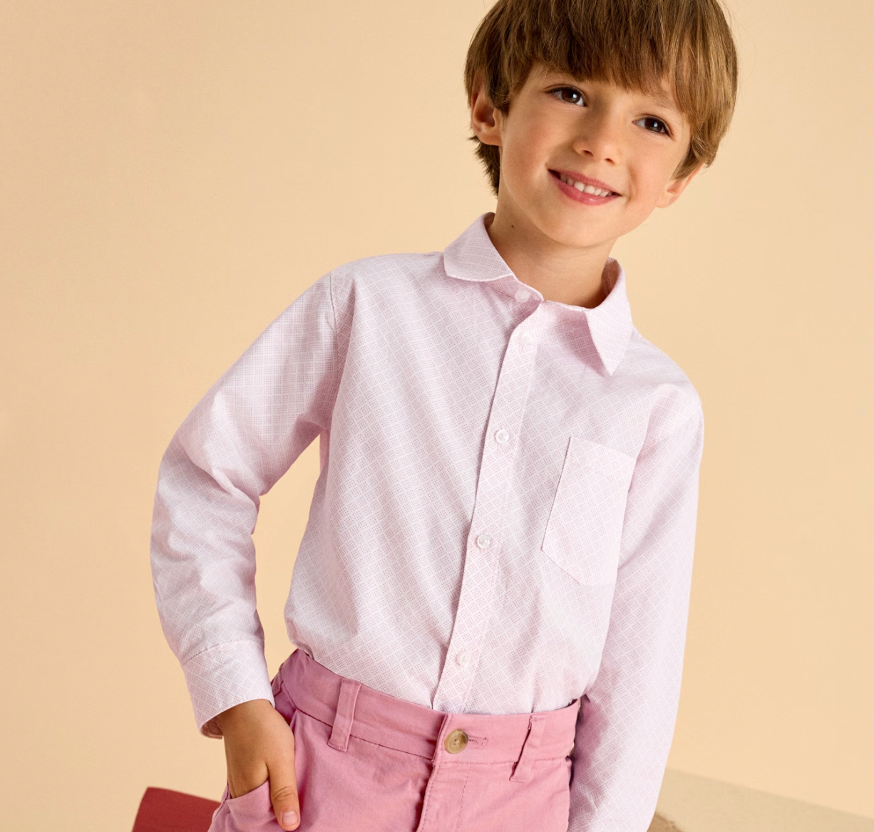 Guava Button Down Shirt for Kids