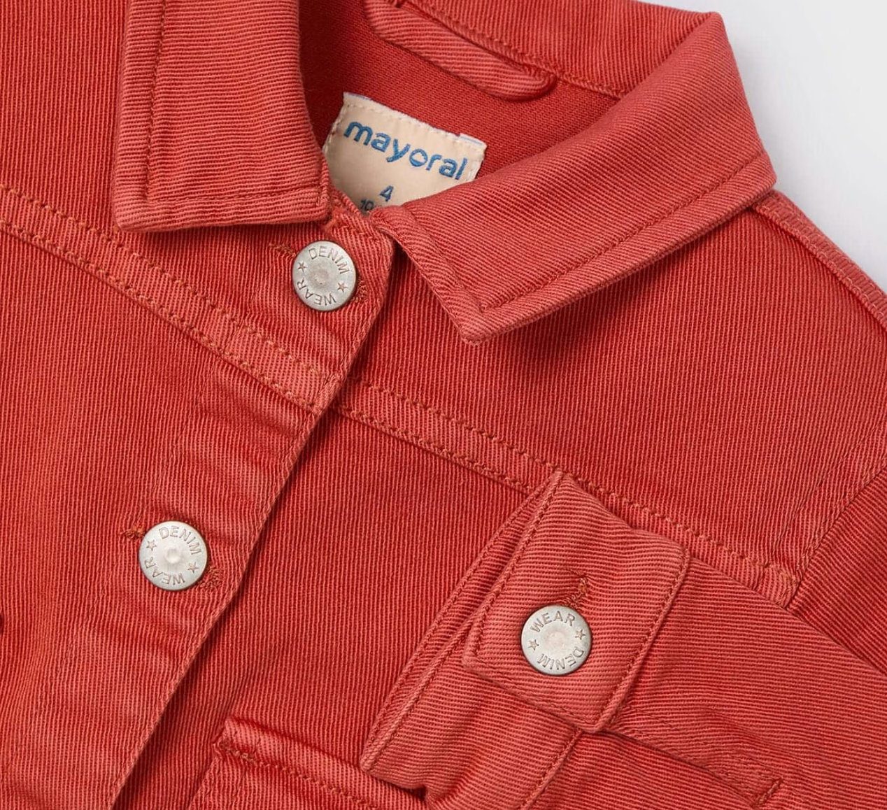 Red Denim Jacket for Kids