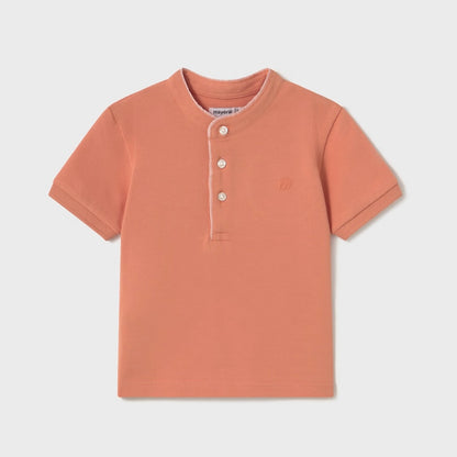 Baby Polo Shirt with Mandarin Collar