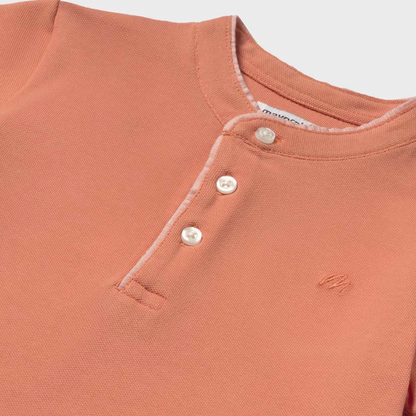 Baby Polo Shirt with Mandarin Collar