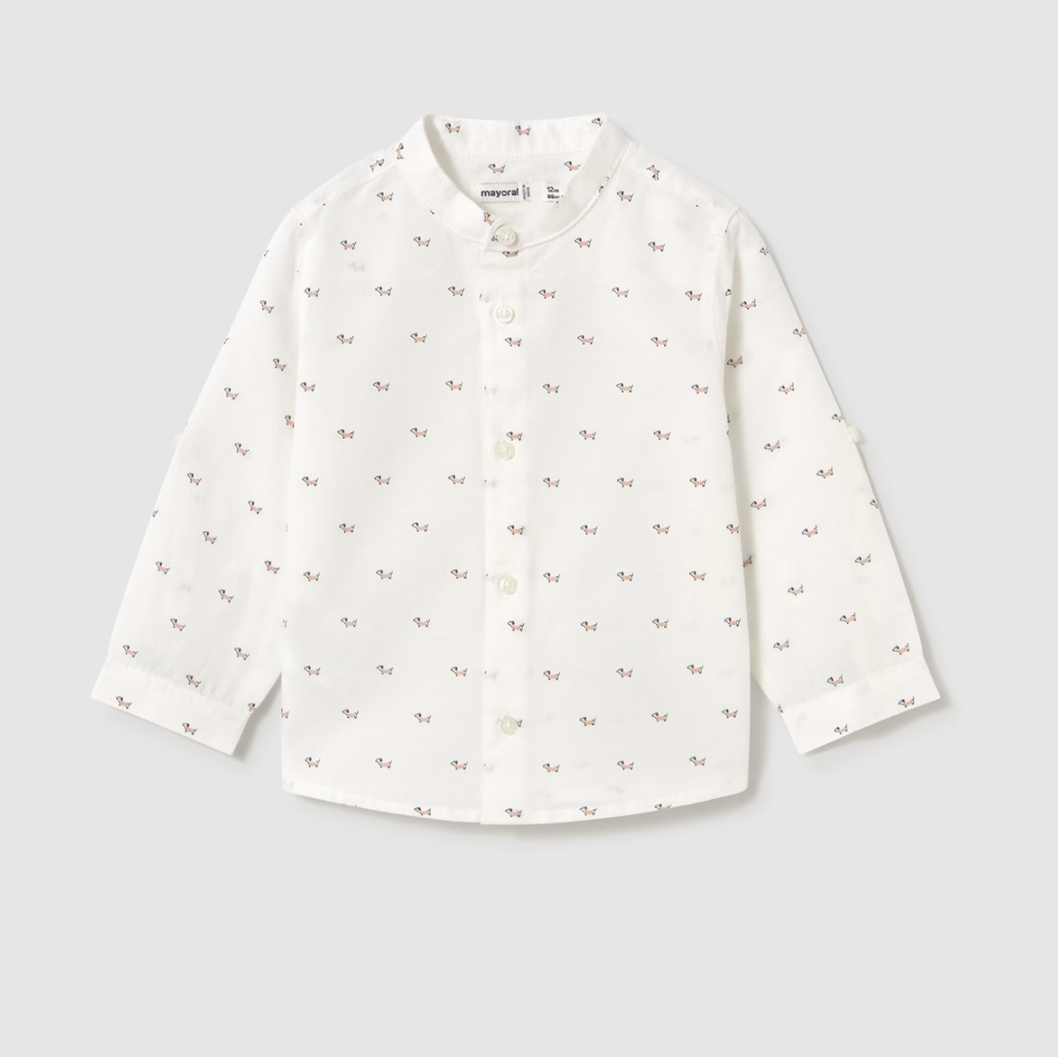 Baby Button Down with Tiny Puppies