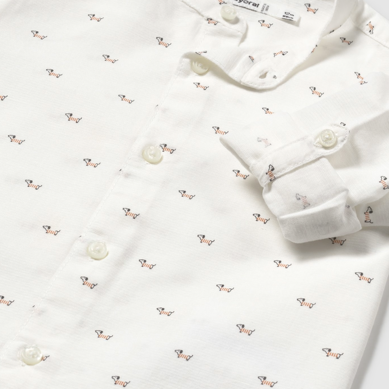 Baby Button Down with Tiny Puppies