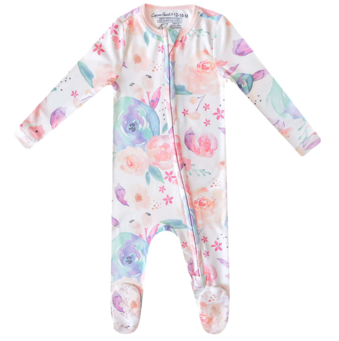 Zip Up Footed Sleeper - Bloom