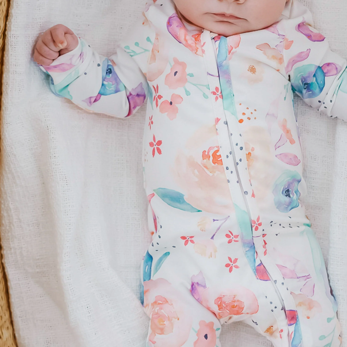 Zip Up Footed Sleeper - Bloom