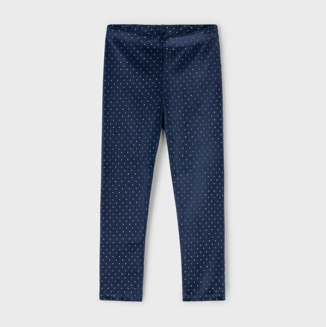 Velvet Polkadot Leggings in Navy Velvet
