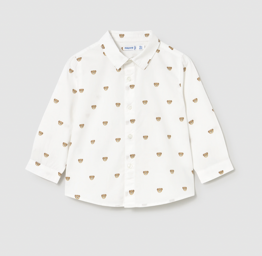 Bear Printed Baby Buttondown