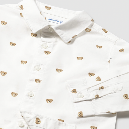 Bear Printed Baby Buttondown
