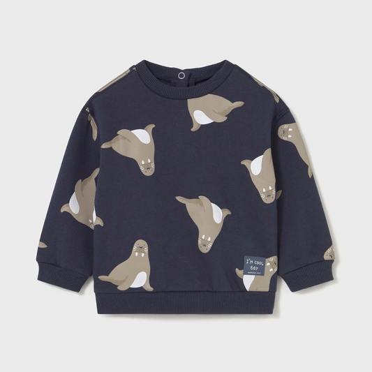 Seal Printed Baby Sweatshirt