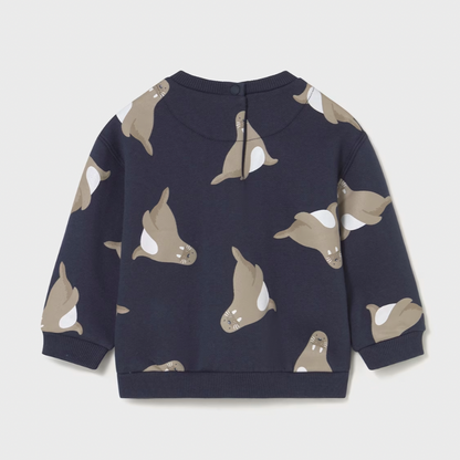 Seal Printed Baby Sweatshirt