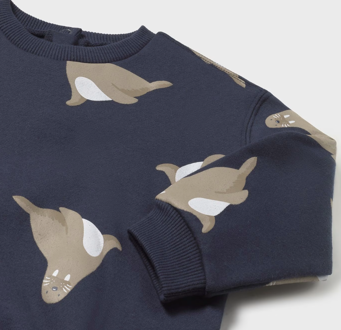 Seal Printed Baby Sweatshirt