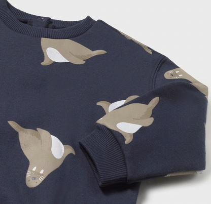 Seal Printed Baby Sweatshirt