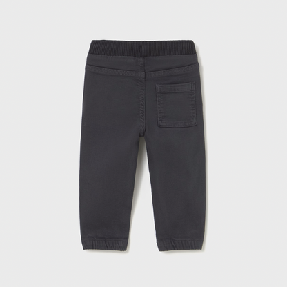 Gray Twill Joggers for Baby