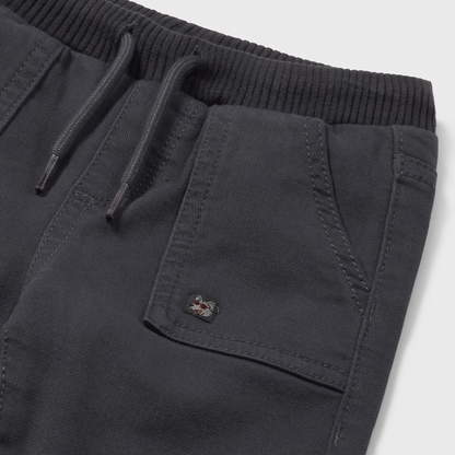 Gray Twill Joggers for Baby