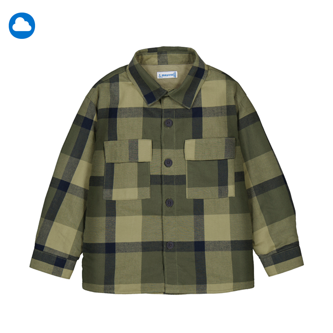 Checkered Children's Overshirt - green plaid