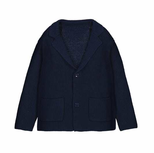 Navy Blue Sweater Blazer