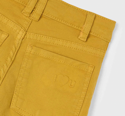 Mustard Twill Wide Leg Pant for Kids