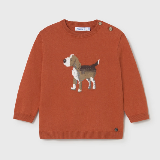 Orange Puppy Sweater for Baby