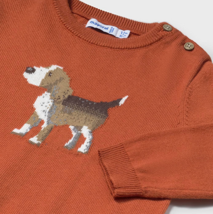 Orange Puppy Sweater for Baby