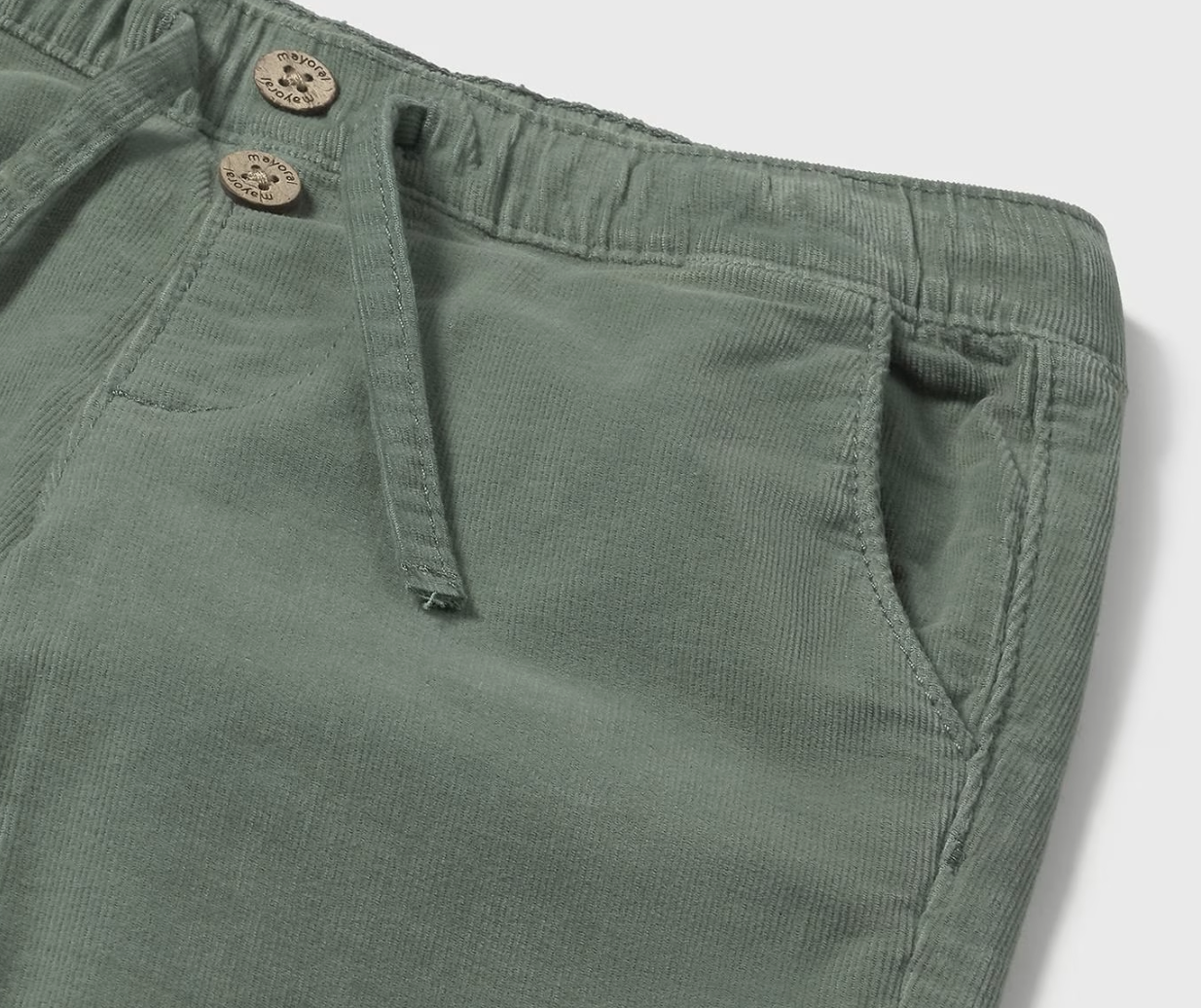 Green Micro Cord Baby Trousers
