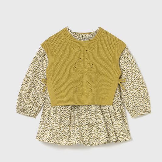 Baby Dress with Sweater Vest