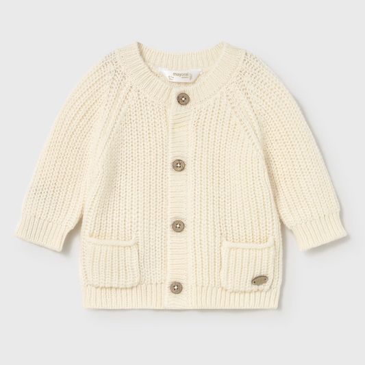 Ivory Knit Infant Sweater