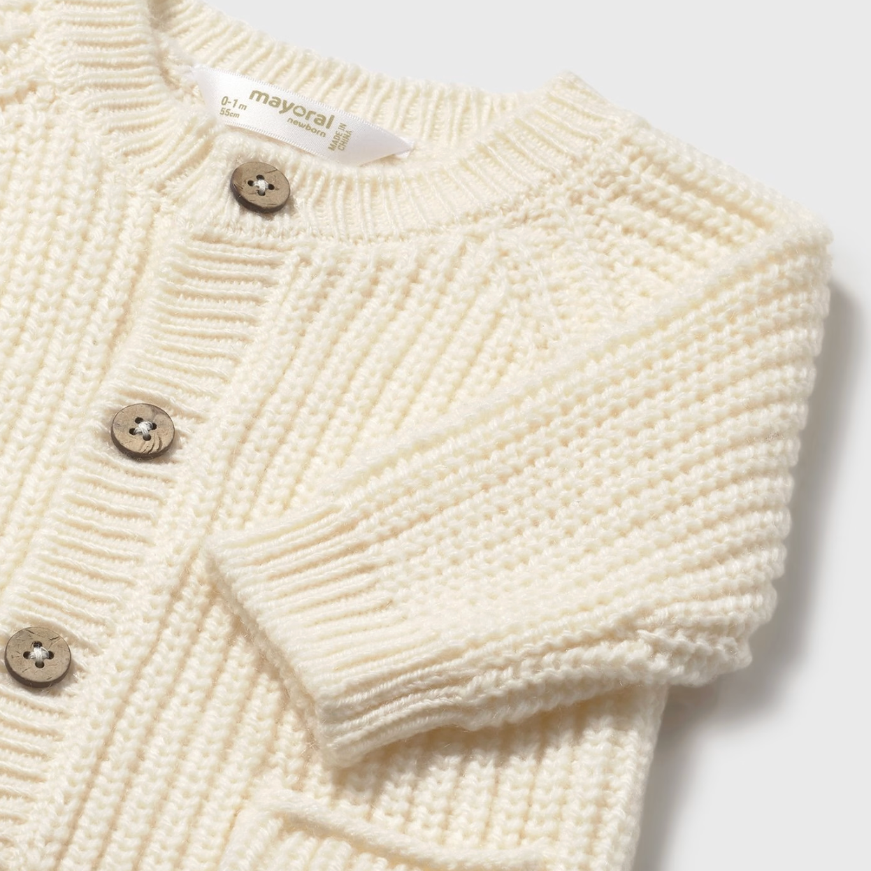 Ivory Knit Infant Sweater