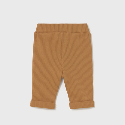 Camel Ribbed Baby Pants