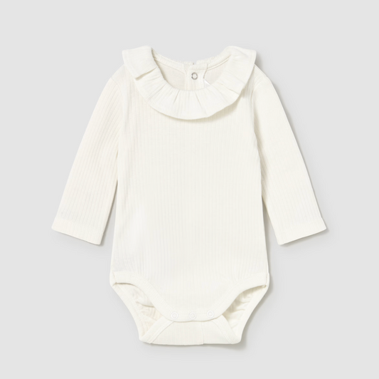 Ribbed Collar Bodysuit