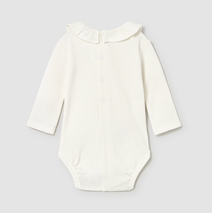 Ribbed Collar Bodysuit