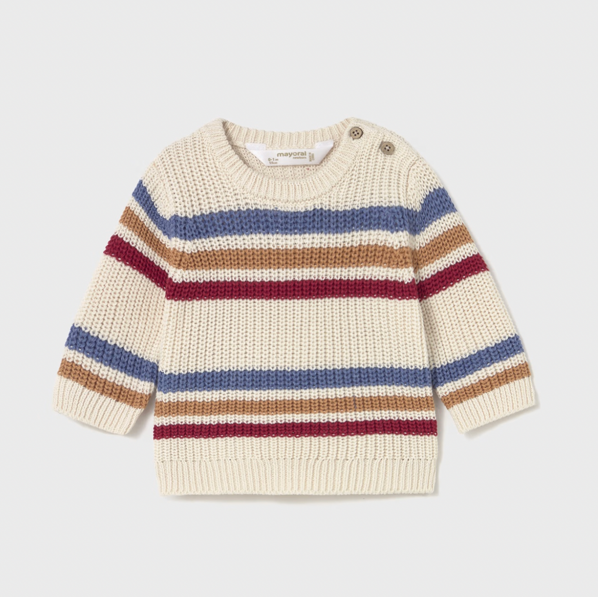 Soft Knit Infant Sweater with Stripes