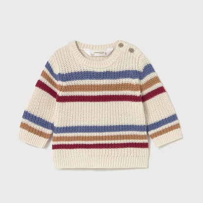 Soft Knit Infant Sweater with Stripes