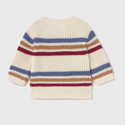 Soft Knit Infant Sweater with Stripes
