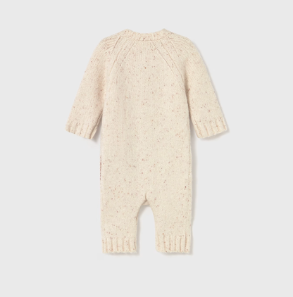Soft Knit Infant Sweater Romper with Snail