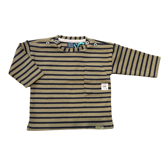Long sleeved striped baby tee