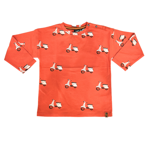 Vespa Long Sleeve Children's Tee - Grapefruit